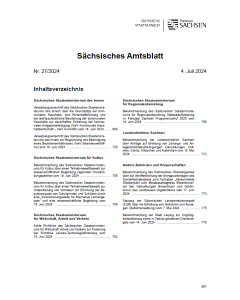 Sächsisches Amtsblatt Heft 27/2024