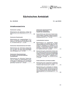 Sächsisches Amtsblatt Heft 29/2024