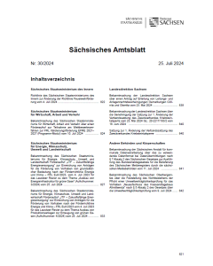 Sächsisches Amtsblatt Heft 30/2024