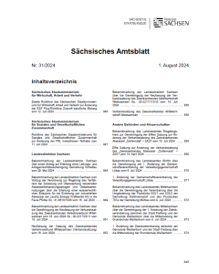 Sächsisches Amtsblatt Heft 31/2024