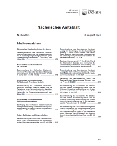 Sächsisches Amtsblatt Heft 32/2024