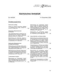 Sächsisches Amtsblatt Heft 46/2024