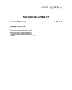 Sächsisches Amtsblatt Sonderdruck Heft 4/2024