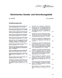 Sächsisches Gesetz- und Verordnungsblatt Heft 8/2024