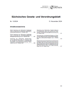 Sächsisches Gesetz- und Verordnungsblatt Heft 13/2024