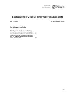 Sächsisches Gesetz- und Verordnungsblatt Heft 14/2024