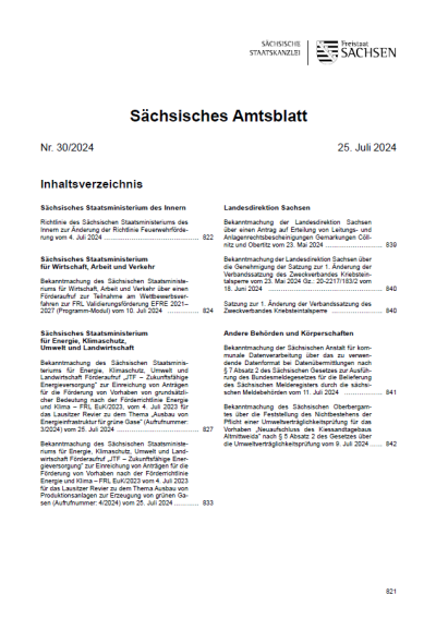Sächsisches Amtsblatt Heft 30/2024